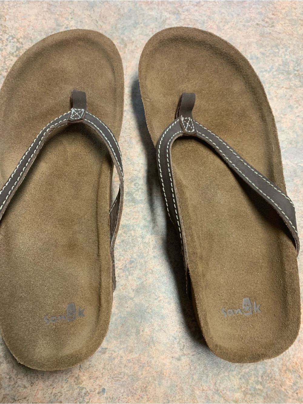 Sanuk She Loungy Leather Sandals